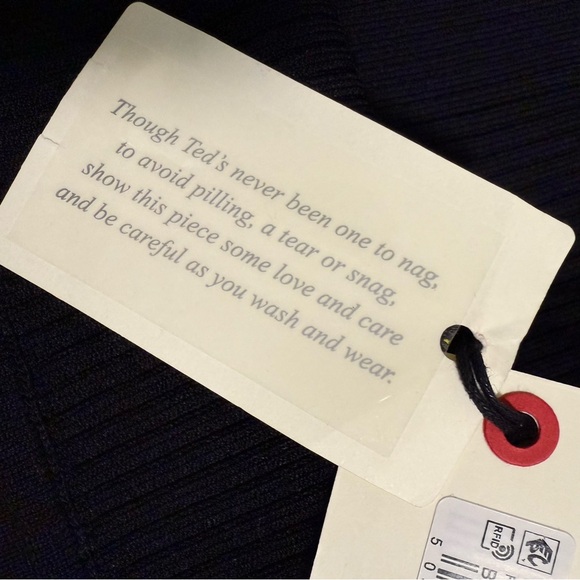 Ted Baker VELENAA RIB‎ ENGINEERED KNIT MIDI SKIRT BLACK Size 14 - Picture 4 of 8